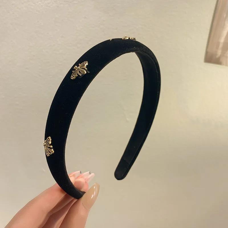 1PC Retro Hair Hoop Temperament Bee Wide Hair Hoop Hairbands for Women French Versatile Fashion Headband Girl Hair Accessories