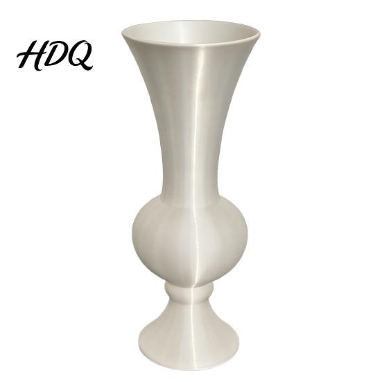 Decorative Plant Pot for Bedroom Retro Curved Flower Vase 3D Printed Flared Neck Tabletop Vase Living Room Minimalist Floral Container Home Aesthetic