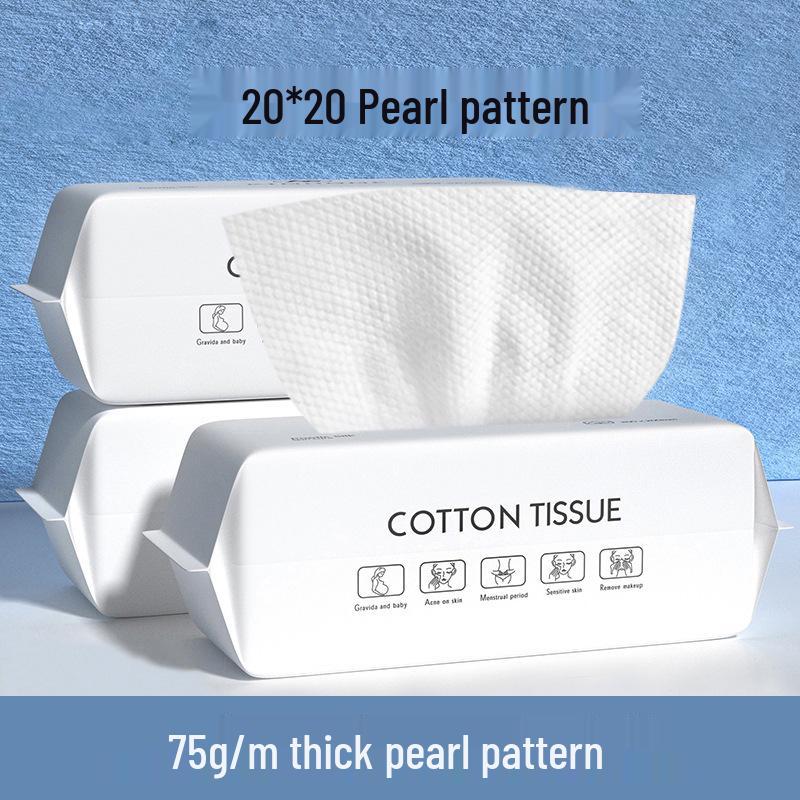 Verdickte Einweg-Gesichtstücher aus reiner Baumwolle - Weich, vergrößert und Familien-Vorteilspackung