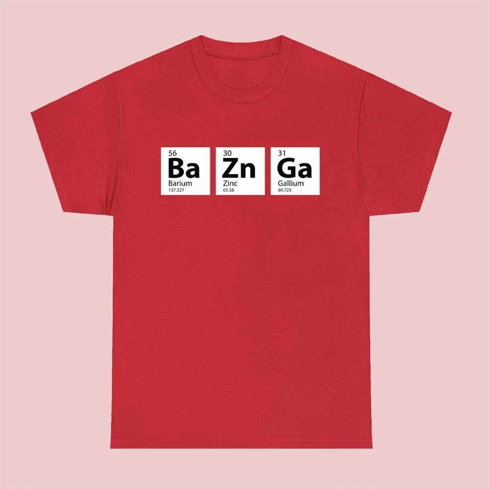 Bazinga Periodic Table The Big Bang Theory Men s Red Size S-5XL XXXL