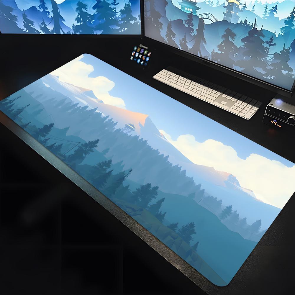 Deep Forest Firewatch Large Keyboard Mouse Desk Pad Non-slip Rubber Gaming Suitable for 28-38 Mouse Pad Laptop Carpet 1200x600