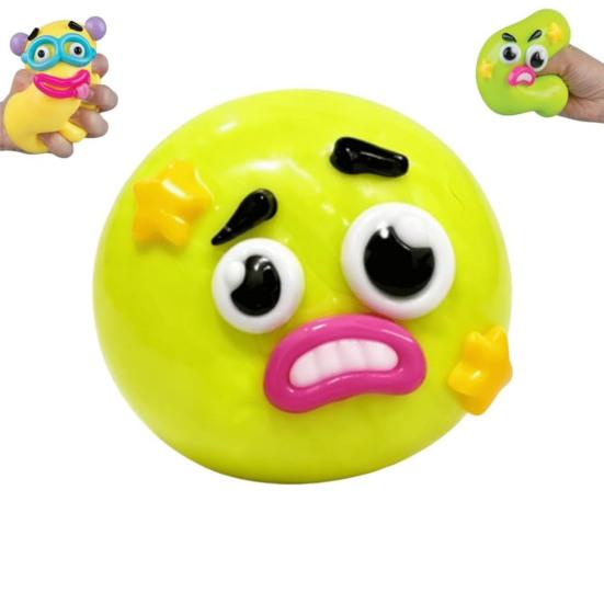 1/2/5Pcs Dog Face Squeeze Toy, Moldable Slow Rise Cartoon Expression Stress Ball, Relaxing Anxiety Relieving Face Fidget Toy for Home,