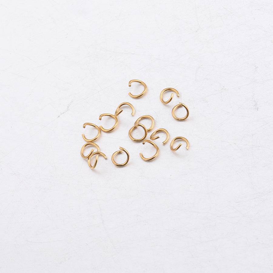 0.5*3.5mm Steel Plated True Gold/Rose Gold Stainless Steel Open Rings, 100 Pcs/pack