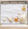 Sommer Strand Sand Hintergrund Fotografie Tropisch Hawaii Meeresufer Seestern Muschel Baby Geburtstag Feiertagsparty Hintergrund Foto Requisiten