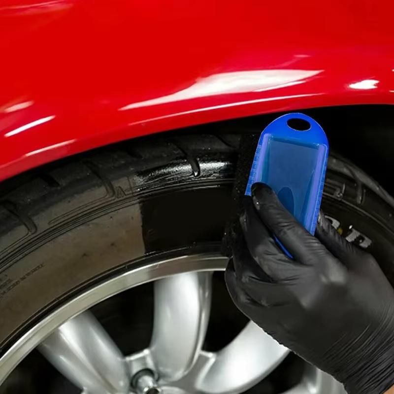 1Pc Tyre Dressing Applicator Pad Car Wheel Polishing Waxing Sponge Brush Cleaning Waxing Sponge With Cover Detail Accessories