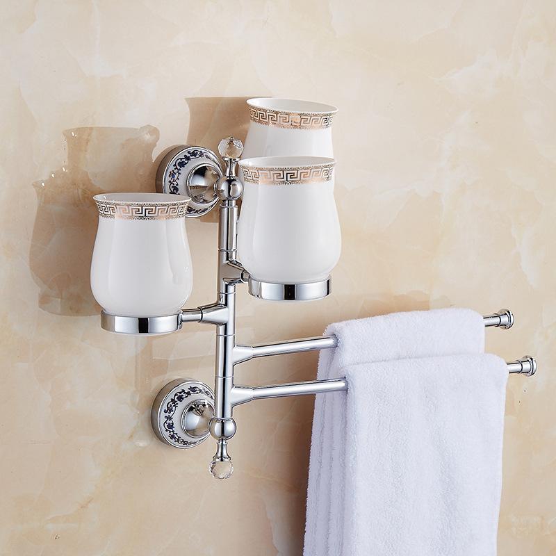 European Stainless Steel No-Drill Bathroom Set: Towel & Toilet Wall Storage Rack