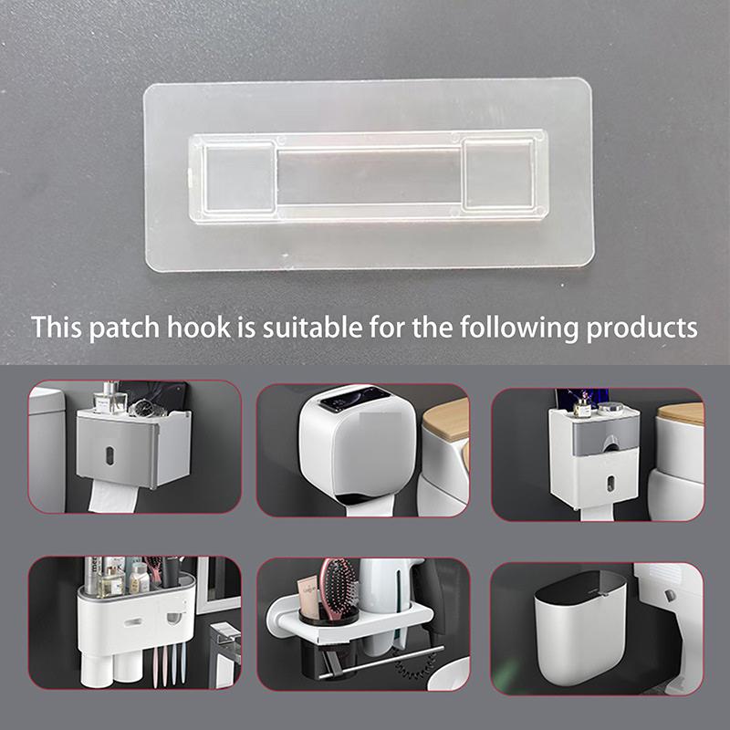 10Pcs No Punching Strong Adhesive Traceless Storage Rack Buckle Wall Mounted Tissue Box Storage Rack Non Marking Adhesive Patch