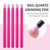 5Pcs Quartz Pen Nail  Cuticle Pushers Nail Polish Manicure Stick Nail Files Grinding Pen Dead Skin Remover for Natural Nail