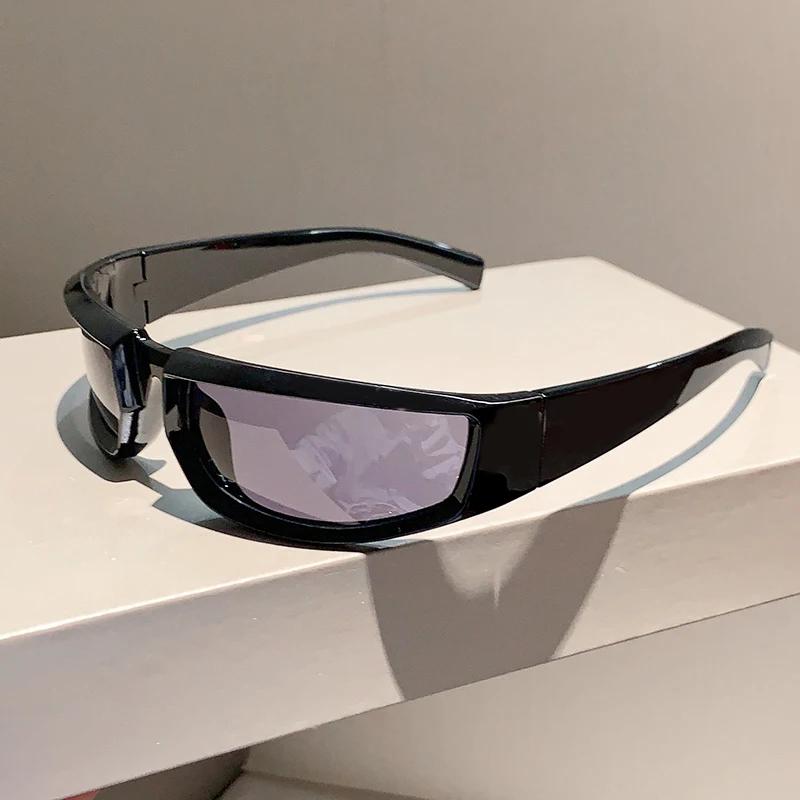 

Новинка Y2k, солнцезащитные очки в стиле панк для мужчин и женщин, модные уличные зеркальные очки, популярные солнцезащитные очки Ins для велоспорта 1PC