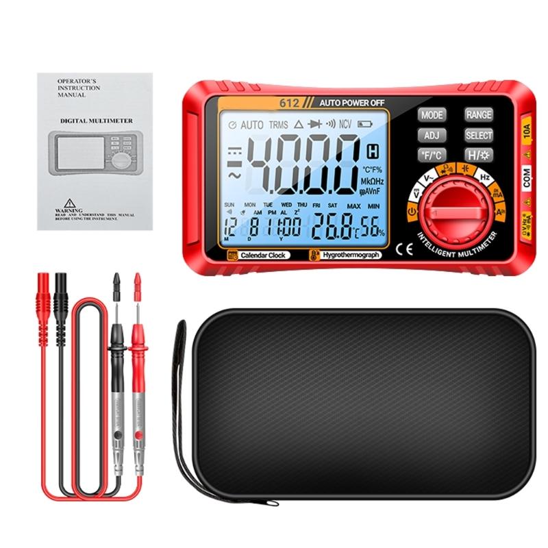 Current Tester 4000 Count Multimeter Multi Tester with Backlit Temperature Humidity Measuring