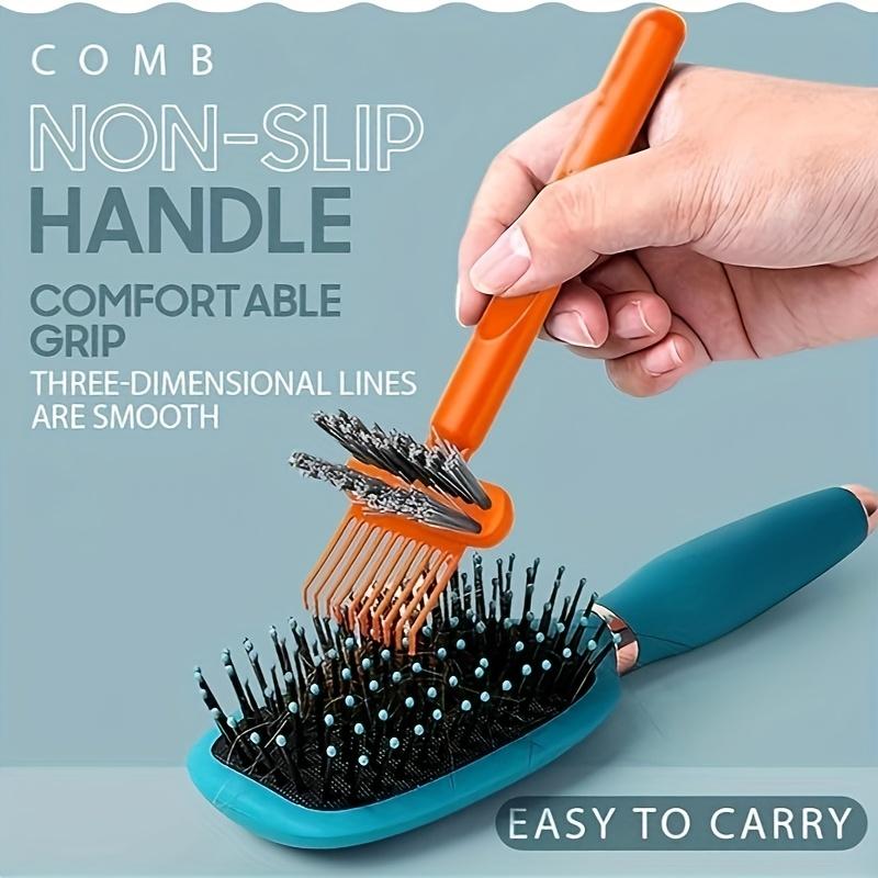2pcs 2-in-1 Hair Comb and Brush Cleaner - Reusable Plastic Mini Hair Remover Rake - Sturdy Lint and Dust Cleaning Instrument.