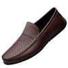 New Outdoor Summer Breathable Lightweight Mesh Soft Sole Shoes Men Casual Leather Male Trendy Business Loafers Man Boys Sneakers