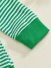 Unisex Baby St. Patrick's Day Clover Embroidered Striped Two-Piece Set (Autumn/Winter)