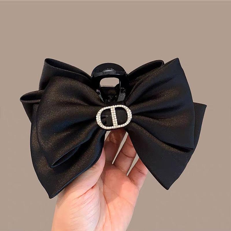 Luxury Black Feather Claw Hair Clip for Women's Updo Hairstyles