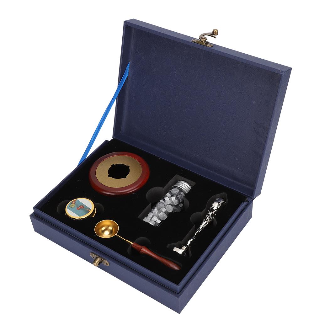 Sada pečetních razítek Dárková krabička Pečetní vosk DIY Retro Zdobit Speciální řemeslné nástroje Model B