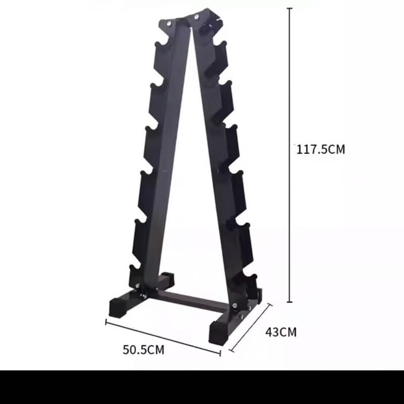 WEZHO Commercial Six-Pair Triangle Dumbbell Rack