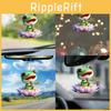 Unique Acrylic Frog Flower Car Hanger Delightful Vehicle Interior Decoration Item