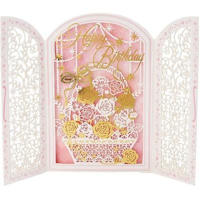 Вітальна листівка Sanrio Birthday Rose, листівка з лазерним різанням, закордонна, BD102-2831549