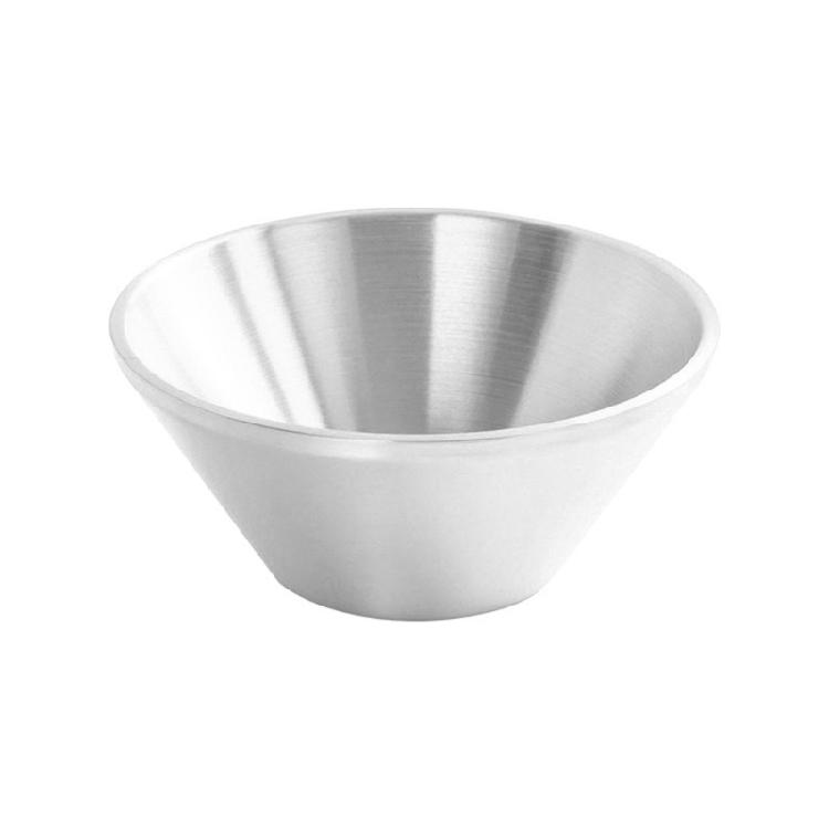 Double Wall Insulated Metal Soup Bowl Kitchen Serving Bowl V Shape Mixing Salad Bowl Dessert Cups Food Container
