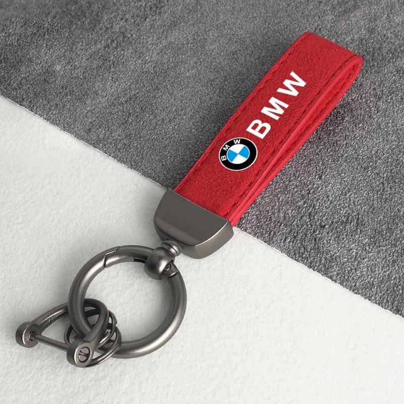 BAGD7 2026 Car Sticker Leather Car Emblem Keychain Rings Keyring For BMW F30 F10 E90 F20 E46 E60 E70 E39 E36 E87 X7 E92 E91 E28 X3 X1