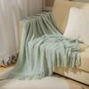 Tassel Lightweight Knitted Blanket for Sofa, Air Conditioning, Summer Naps, and Bay Windows