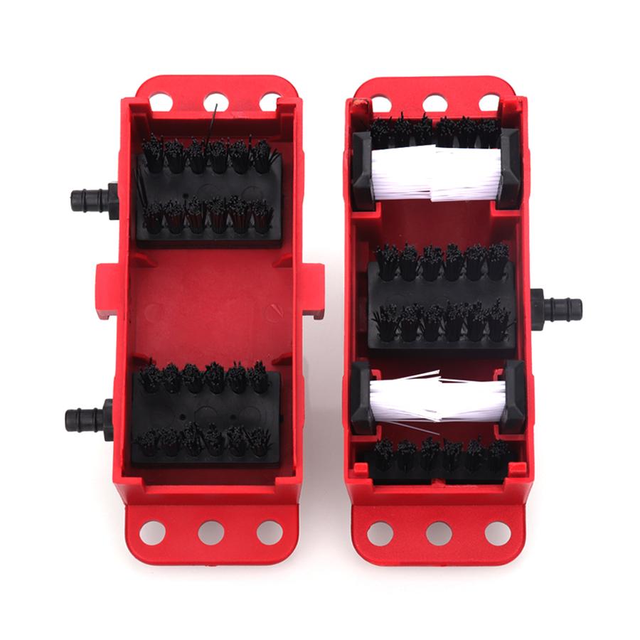 Motorcycle Chain Clean & Lube Device Kit Brush Gear Cleaner Cleaning Tool Set