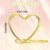50 PCS Gold Table Number Place Card Holders, Small Heart Shape Card Stand for Wedding Mini Photo Playing Cards Holder Picture Photo Menu Card Clips