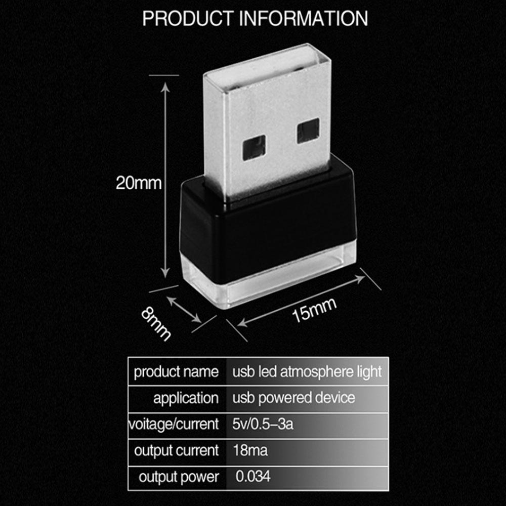10x mini flexibilní USB LED světelný pásek do interiéru auta neonová atmosférická trubice neonová lampa