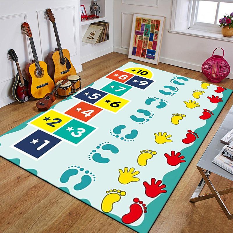 Cartoon Spielteppich Große Teppiche für Kinder Schlafzimmerdeko Wohnzimmer Sofa Bereichsteppich Rutschfeste Baby Krabbelmatte Heimdekoration