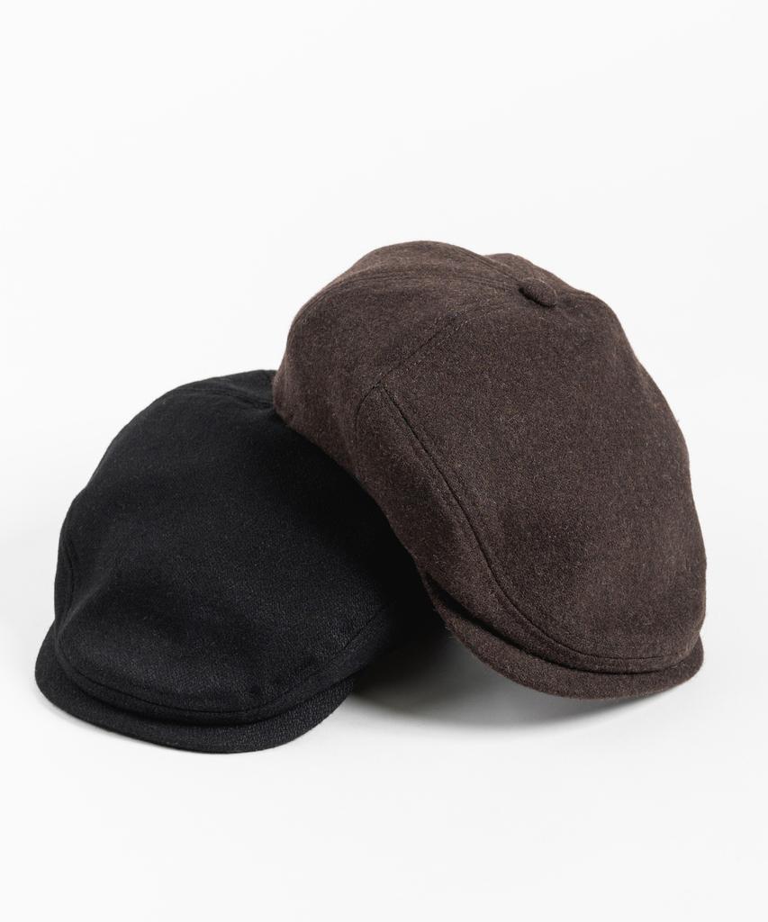 Waildeubeuligseu Melton Wool Hunting Cap (Dark Brown)