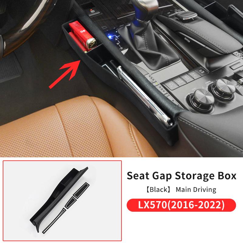 

Seat Gap Multifunctional Tray For Lexus LX 570 LX570 2016- Interior Accessories Central Control Storage Box Modification Left Black 16-22