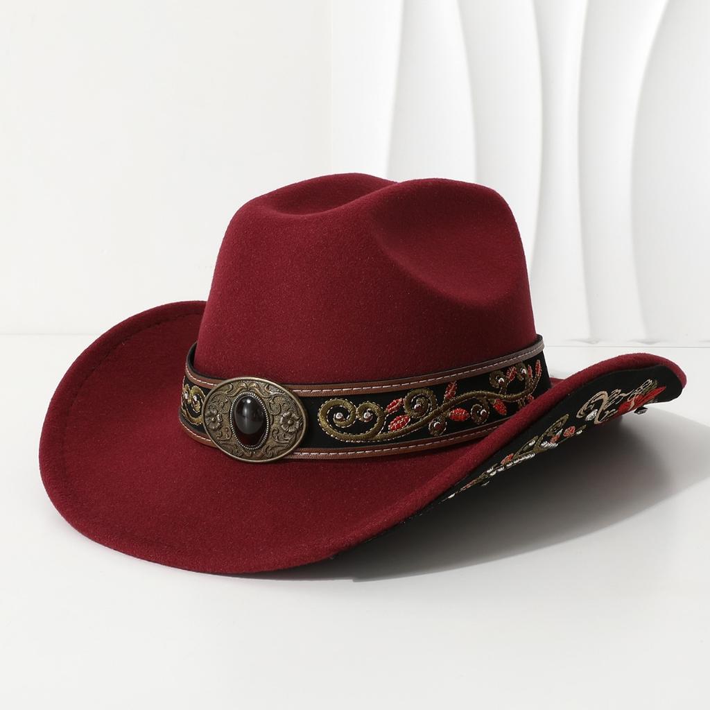 Neutral European and American style couple's woolen fisherman hat, wide-brimmed fedora, cowboy hat, jazz hat for spring and summer