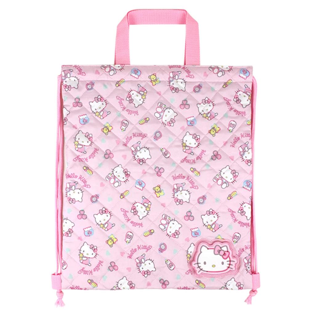 Takanami Create Quilted Knapsack Clothes Bag Gym Clothes Bag School Bag School Hello Kitty 111514 [Gym / / / Bag]