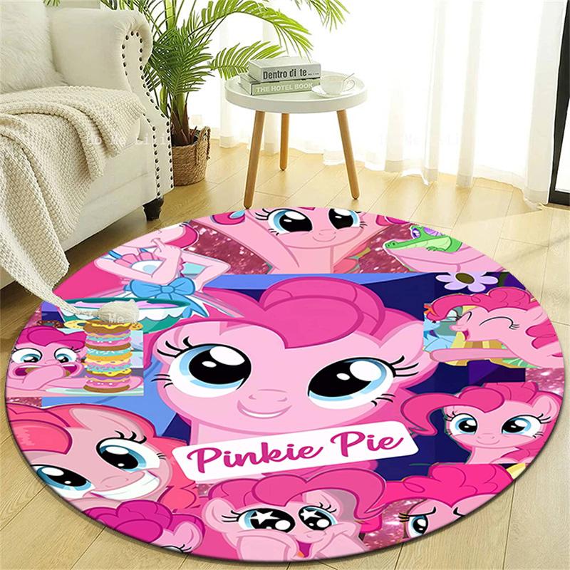 1pc My Little Pony2 Design Printed Area Round Carpet for Bedroom Living Room Home Decor Rugs Mat Non Slip Mat Rug for Bedside