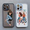 Cute Cartoon Hand Drawn Beautiful Girl Phone Case for Iphone 16 15 14 Pro Max 13 11 12 Mini Pro Max X XR XS 7 8 Plus SE2 Cover