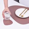 Irregular Leather Placemats and Coasters Set Oil-Proof Waterproof Coffee Mats Place Mats Dining Table Mat for Kitchen Tools