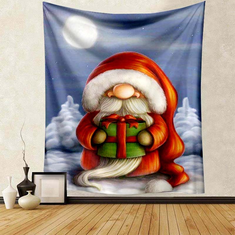Beach Blanket Living Room Decoration Bedroom Background Cloth Santa Red Riding Hood Gnome Cute Tapestry Wall Hanging