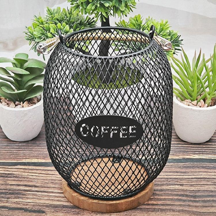Fashionable Coffee Accessory Storage Basket With Protective Opening Portable for Maintaining Cleanliness and Order