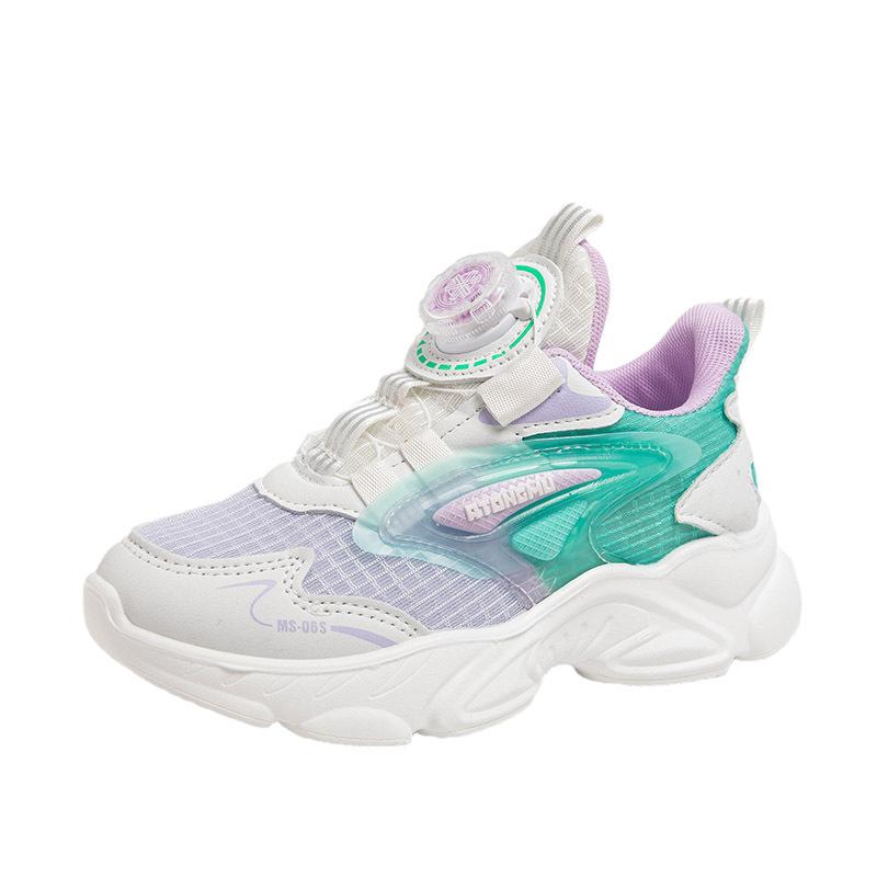 

Модные дизайнерские кроссовки с вращающейся кнопкой, баскетбольные кроссовки для мальчиков, кроссовки для бега для девочек, повседневные для учеников начальной и средней школы 33 yards in length about 19.7CM