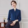 Women's Long-Sleeve V-Neck Professional Blouse