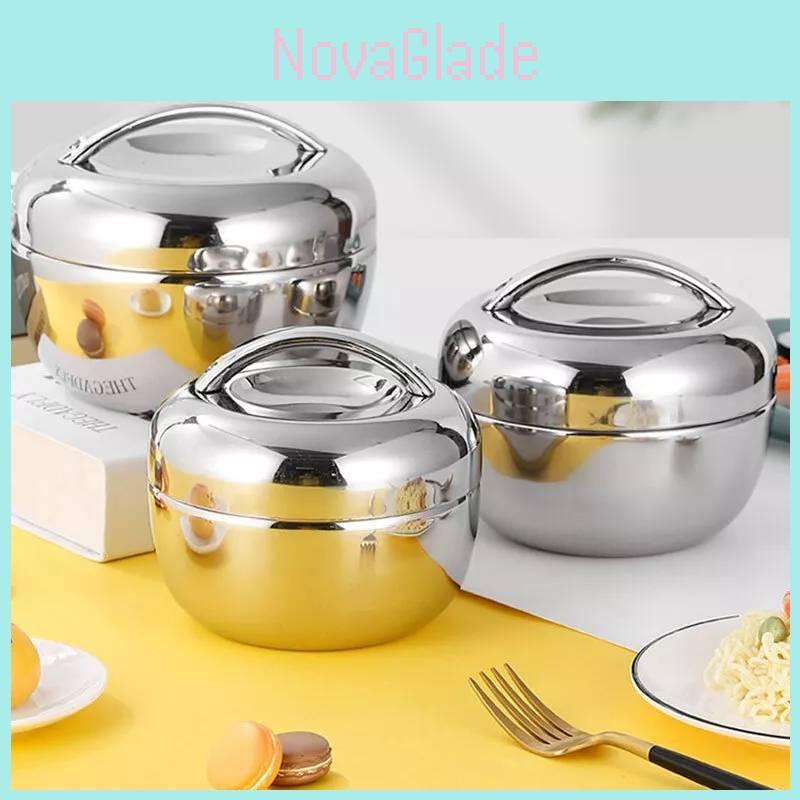 Functional Stainless Steel 800ml Insulated Lunch Box In Apple Shape For Everyday Use
