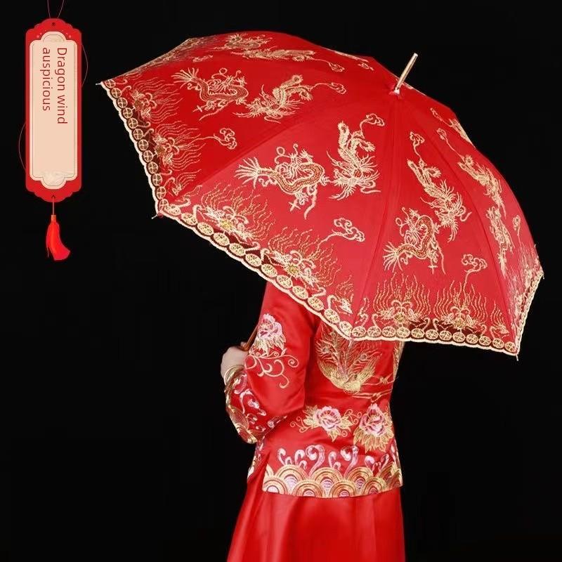 Wedding Red Umbrella Wedding Umbrella Red Wedding Umbrella Wedding Chinese Style Dowry Wedding Red Umbrella Wedding Umbrella Go Out Bride Umbrella
