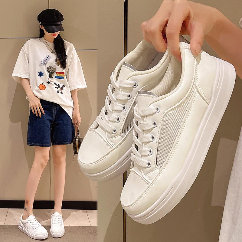 Little white shoes women's summer 2025 summer Internet celebrity board shoes versatile explosion spring and autumn new dad ins sports white shoes