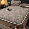 Home Carved Milk Velvet Fitted Sheet Single Piece Winter Plus Velvet Mattress Protector Cover Full Cover Bed