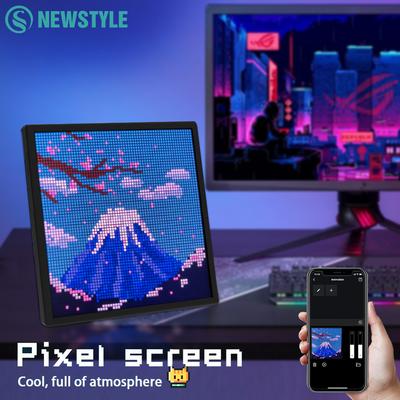 LED Pixelový displej Rám 64x64 Bluetooth APP Ovládání Pixel LED Obrazovka DIY Graffiti Vzory Text pro Domácí Dekoraci Herní Nadšenec