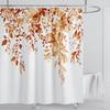 Emerald Green Eucalyptus Shower Curtain Fabric, Watercolor Plant Leaves with Floral Bathroom Shower Curtain Set with Hooks