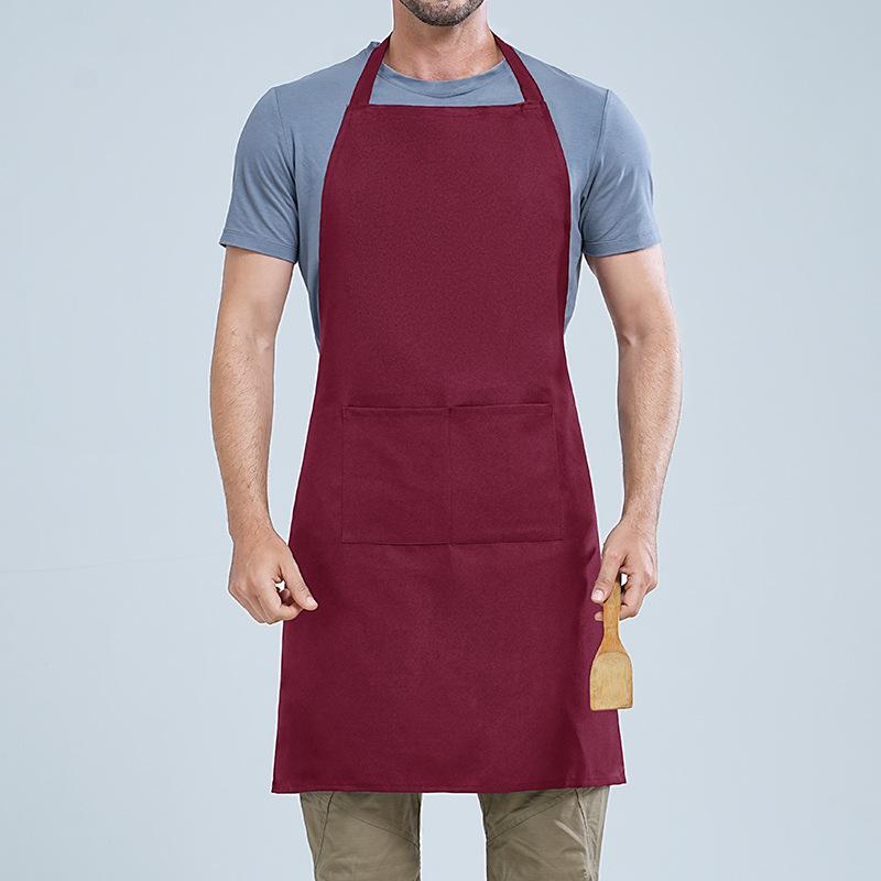 Korean-Style Custom Logo Neck Apron for Baking, Kitchen, Restaurant, and Coffee Shop