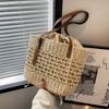 Summer Woven Straw Bucket Bag for Women Travel Beach Bags  Armpit Bags Bohemia Knitted Shopping Totes