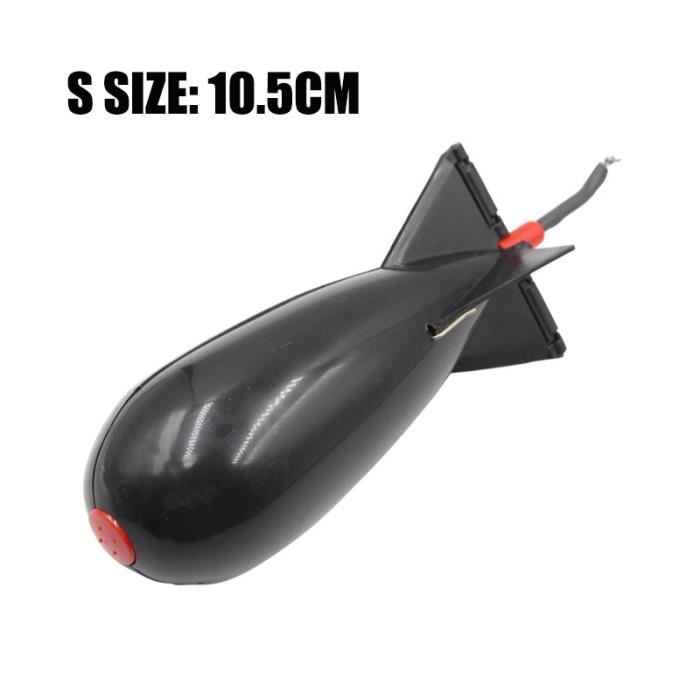 Noir L--Mangeoire De Fusée De Pêche À La Carpe, Spod Bombe Appât Flotteur, Pompon, Accessoires D'équipement D
