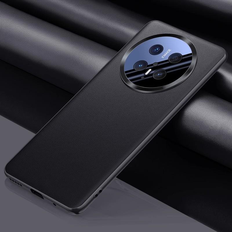 Suitable for Huawei Mate70pro+ Plain Leather Mobile Phone Case Full-inclusive Lens Mate70PRO Anti-fall Ultra-thin Protective Case